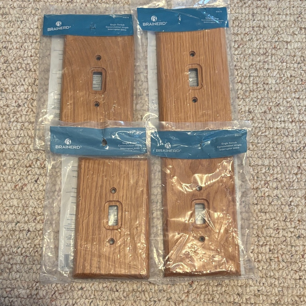 4 Brainerd Wood Light Switch Covers